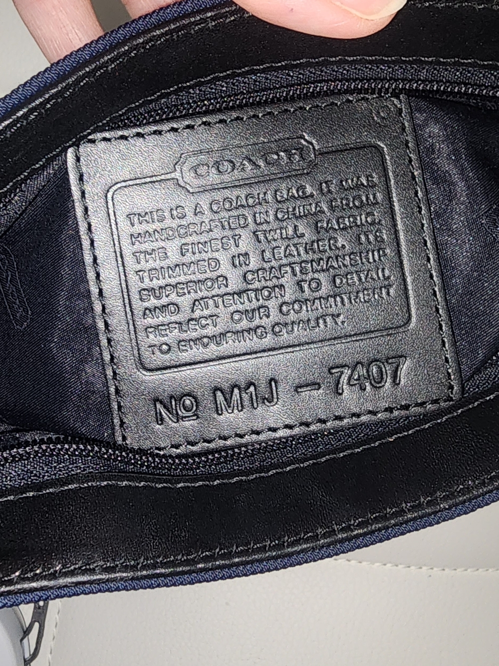 Coach Navy and Black Wristlet Pouch - Picture 4 of 12